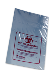 Sacs autoclavables, 24 l, (L x l) : 780 x 400 mm, PP, transparent, avec aplat Danger biologique