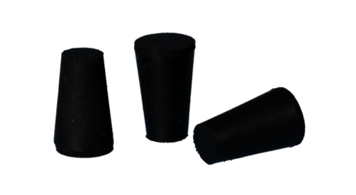 Rubber adapter, 25.4 mm, black