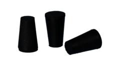 Rubber adapter, 25.4 mm, black