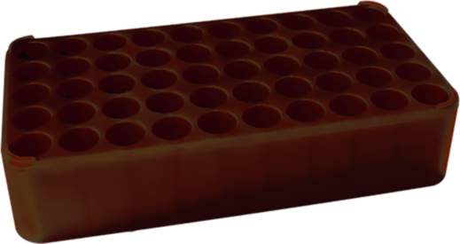 Block Rack D17, Ø orificio: 17 mm, 5 x 10, marrón