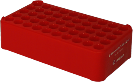 Gradilla para S-Monovette® D13, Ø orificio: 13 mm, 5 x 10, rojo