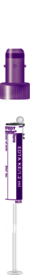 S-Monovette® EDTA K3E, 1,2 ml, bouchon violet, (L x Ø) : 66 x 8 mm, avec étiquette plastique