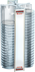 DishRack, height: 370 mm, transparent, for 88 petri dishes with 92 mm Ø
