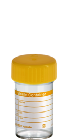 Screw cap tube, 25 ml, (LxØ): 54 x 28 mm, PS, with paper label