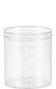 Multi-purpose container, 250 ml, (LxØ): 78 x 70 mm, graduated, PP