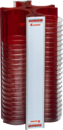 DishRack, hauteur : 370 mm, rouge, pour 88 boîtes de Petri jusqu’à 92 mm Ø
