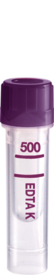 Microvette® 500 EDTA K3, 500 µl, tampa violeta, fundo plano