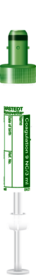 S-Monovette® Citrato 9NC 0.106 mol/l 3,2%, 3 ml, tampa verde, (CxØ): 75 x 13 mm, com etiqueta de papel