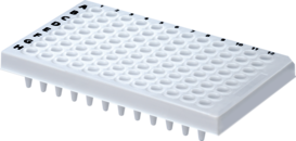 Placa PCR medio faldón, 96 pocillos, blanco, Perfil alto, 200 µl, PCR Performance Tested, PP
