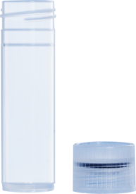 Tube avec bouchon à vis, 8 ml, (L x Ø) : 57 x 16,5 mm, PP