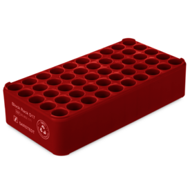 Block Rack D17, Ø opening: 17 mm, 5 x 10, red