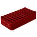 Block Rack D17, Ø opening: 17 mm, 5 x 10, red