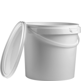Bucket, 5 l, (ØxH): 189 x 200 mm, white, PP