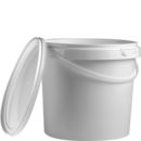 Bucket, 5 l, (ØxH): 189 x 200 mm, white, PP