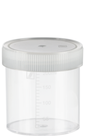 Multi-purpose container, max. volume: 250 ml, (LxØ): 78 x 70 mm, graduated, PP, transparent