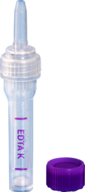 Multivette® 600 EDTA K3E, 600 µl, cap violet, screw cap