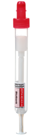 S-Monovette® EDTA K3E, 4.9 ml, cap red, (LxØ): 90 x 13 mm, with paper label
