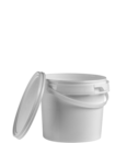Bucket, 1 l, (ØxH): 122 x 145 mm, white, PP
