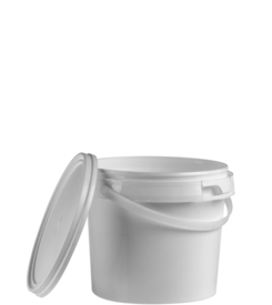 Bucket, 1 l, (ØxH): 122 x 145 mm, white, PP