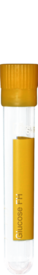 Tube à échantillon, Fluorure/héparine FH, 2 ml, bouchon jaune, (L x Ø) : 75 x 12 mm, avec aplat