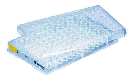 Plaque de culture cellulaire, 96 puits, surface : Cell+, fond plat