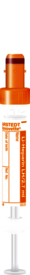 S-Monovette® Héparine de lithium LH, 2,7 ml, bouchon orange, (L x Ø) : 66 x 11 mm, avec étiquette papier