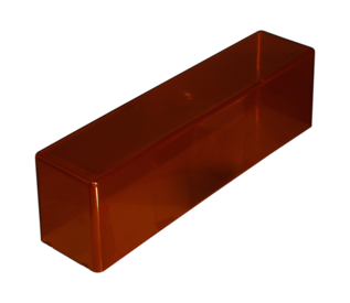 Protective cover, PC, brown, 256 x 62 x 72 mm, suitable for stand no 93.1097.100