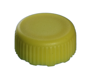 Bouchon à vis, jaune, stérile, compatible avec microtube avec bouchon à vis