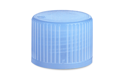 Tapón de rosca para archivo, HD-PE, azul claro, para tubos 75 x 13 mm
