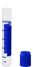 Tubo de rosca, 5 ml, (CxØ): 75 x 13 mm, fundo redondo, PP, tampa incluída