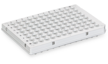 Plaque PCR demi-jupe, 96 puits, blanc, Low profile, 100 µl, PCR Performance Tested, PP