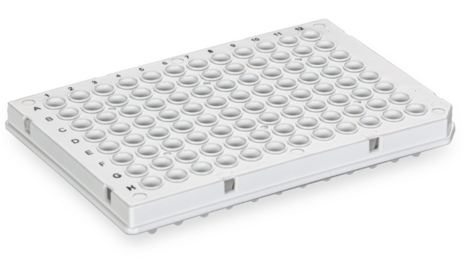 PCR plate half skirt, 96 well, white, Low Profile, 100 µl, PCR Performance Tested, PP