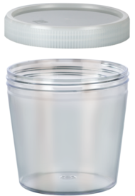 Multi-purpose container, 250 ml, (LxØ): 78 x 78 mm, PS, transparent