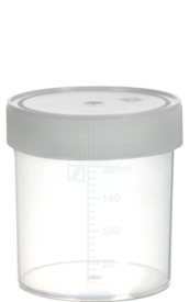 Multi-purpose container, 250 ml, (LxØ): 78 x 70 mm, graduated, PS, transparent