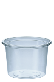 Container, max. volume: 100 ml, (LxØ): 49 x 70 mm, PS, transparent, without print