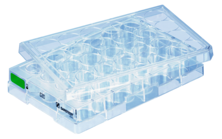 Plaque de culture cellulaire, 24 puits, surface : Suspension, fond plat