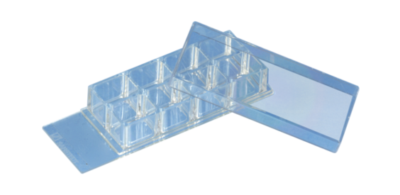 Chambres de culture cellulaire x-well, 8 puits, sur lame PCA, cadre amovible