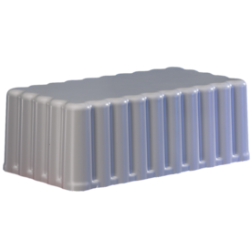 Protective cover, ABS, light grey, suitable for Block rack D17