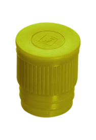 Push cap, yellow, suitable for tubes Ø 15.5, 16, 16.5, 16.8 and 17 mm
