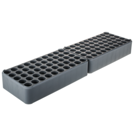 Gradilla de bloque doble D17, Ø orificio: 17 mm, 5 x 20, gris