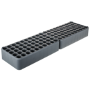 Double block rack D17, Ø opening: 17 mm, 5 x 20, grey