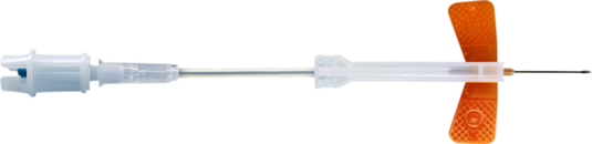 Safety-Multifly® needle, 25G x 3/4'', orange, tube length: 80 mm, 1 piece(s)/blister