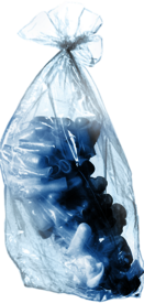 Disposal bags, 80 l, (LxW): 1,120 x 700 mm, PP, transparent, without print