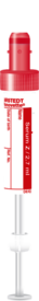 S-Monovette® Sérum CAT, 2,7 ml, bouchon rouge, (L x Ø) : 75 x 13 mm, avec étiquette papier