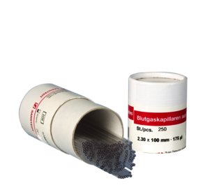 Capilares para gasometría, heparina de litio equilibrada con calcio, 175 µl