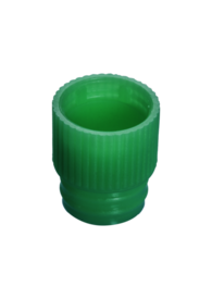 Push cap, green, suitable for tubes Ø 13 mm