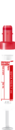 S-Monovette® EDTA K3, 2,7 ml, tampa vermelha, (CxØ): 66 x 11 mm, com etiqueta de papel