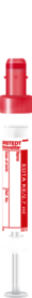 S-Monovette® EDTA K3, 2,7 ml, tampa vermelha, (CxØ): 66 x 11 mm, com etiqueta de papel
