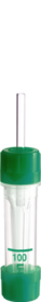 Microvette® 100 Heparina de lítio LH, 100 µl, tampa verde, fundo plano