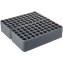Double block rack D13, Ø opening: 13 mm, 10 x 10, grey